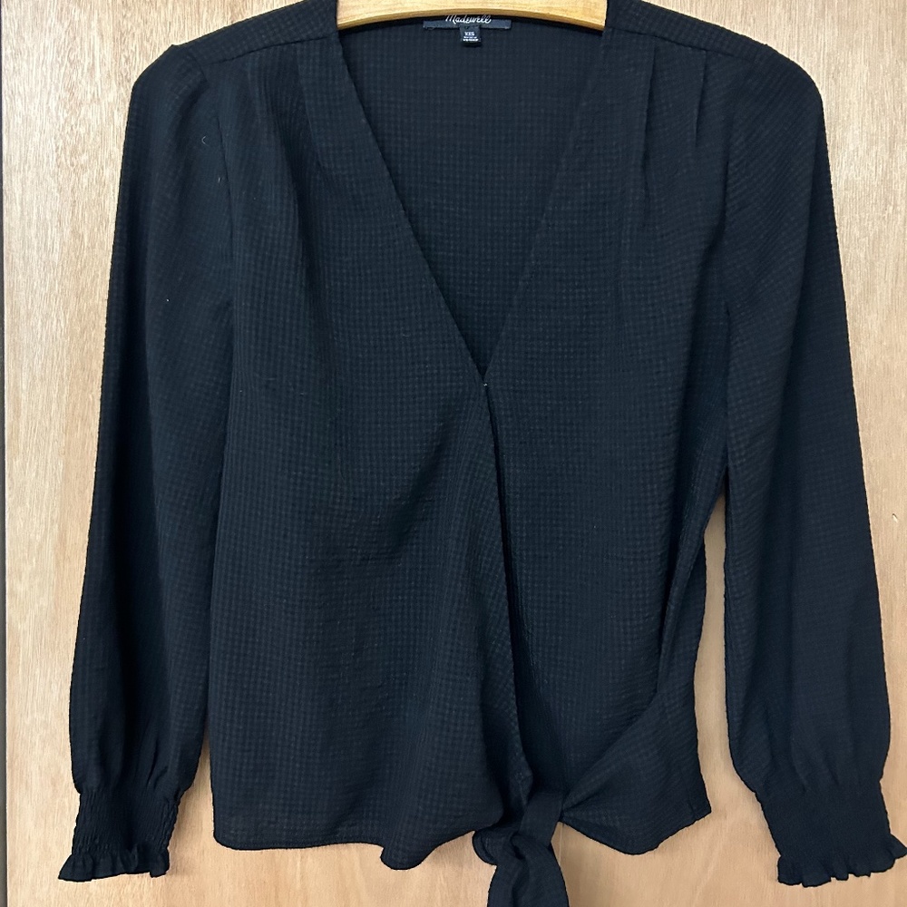 Madewell Long Sleeve Wrap Blouse